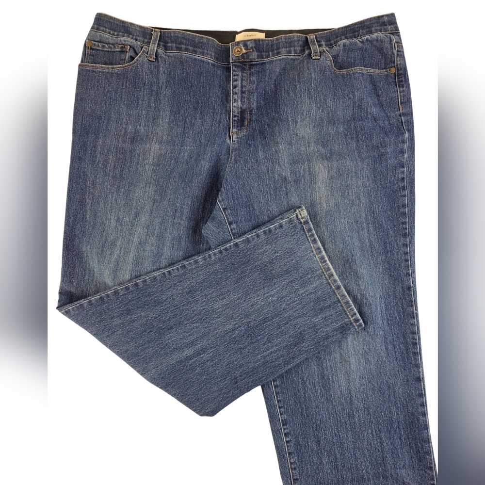CJ Banks 24W Straight Leg Blue Jeans Flex Waistband 3327-J